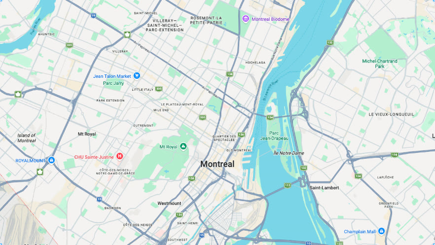 Carte du territoire desservi : la Vallée du Richelieu en Montérégie